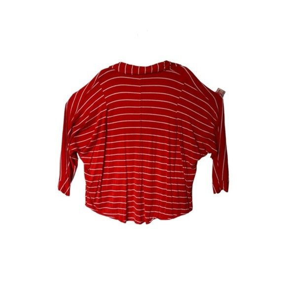 Free People Oversized Can’t Fool Me Red White Striped Top Small - Picture 3 of 7